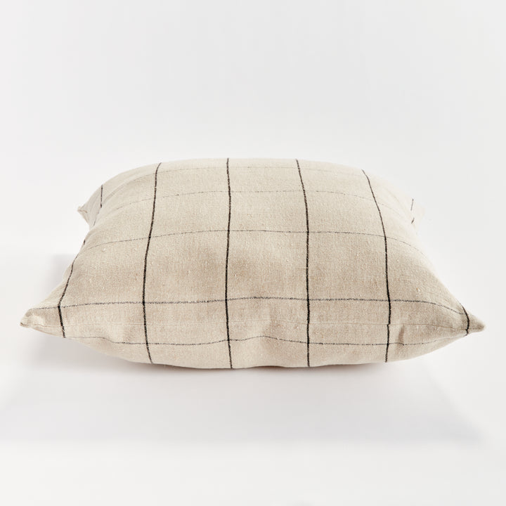LOUIS PILLOW 24" - Flax/Black