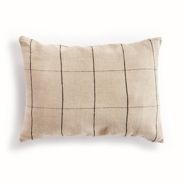 LOUIS LUMBAR PILLOW - Flax/Black