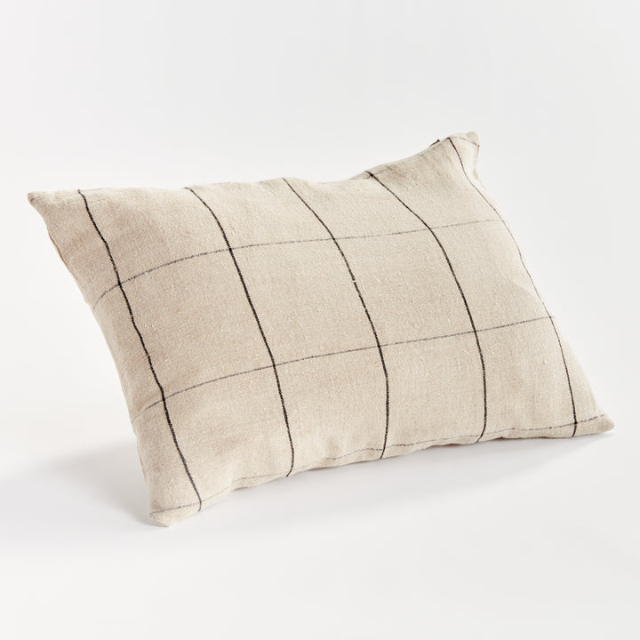 LOUIS LUMBAR PILLOW - Flax/Black