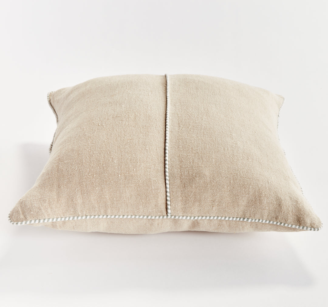 MATTEO PILLOW 24" - Flax/Green