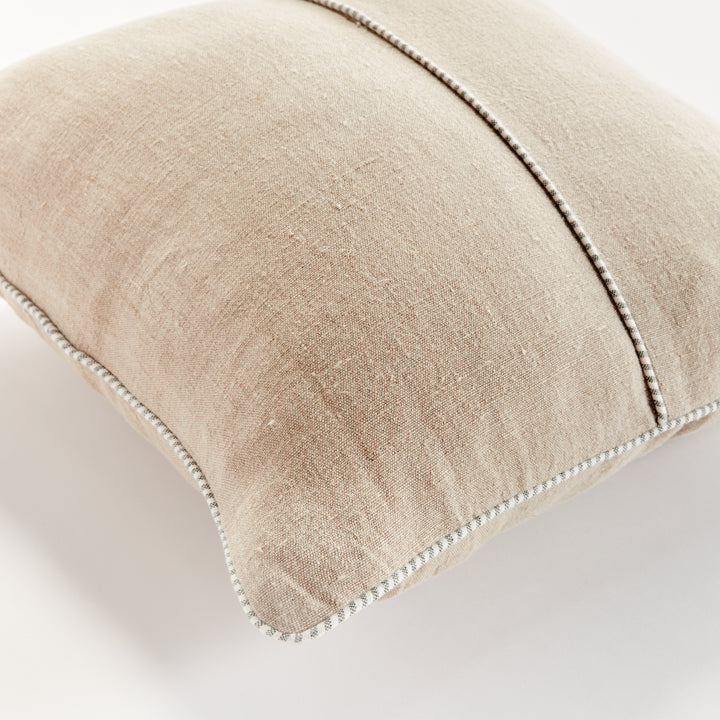 MATTEO PILLOW 24" - Flax/Green