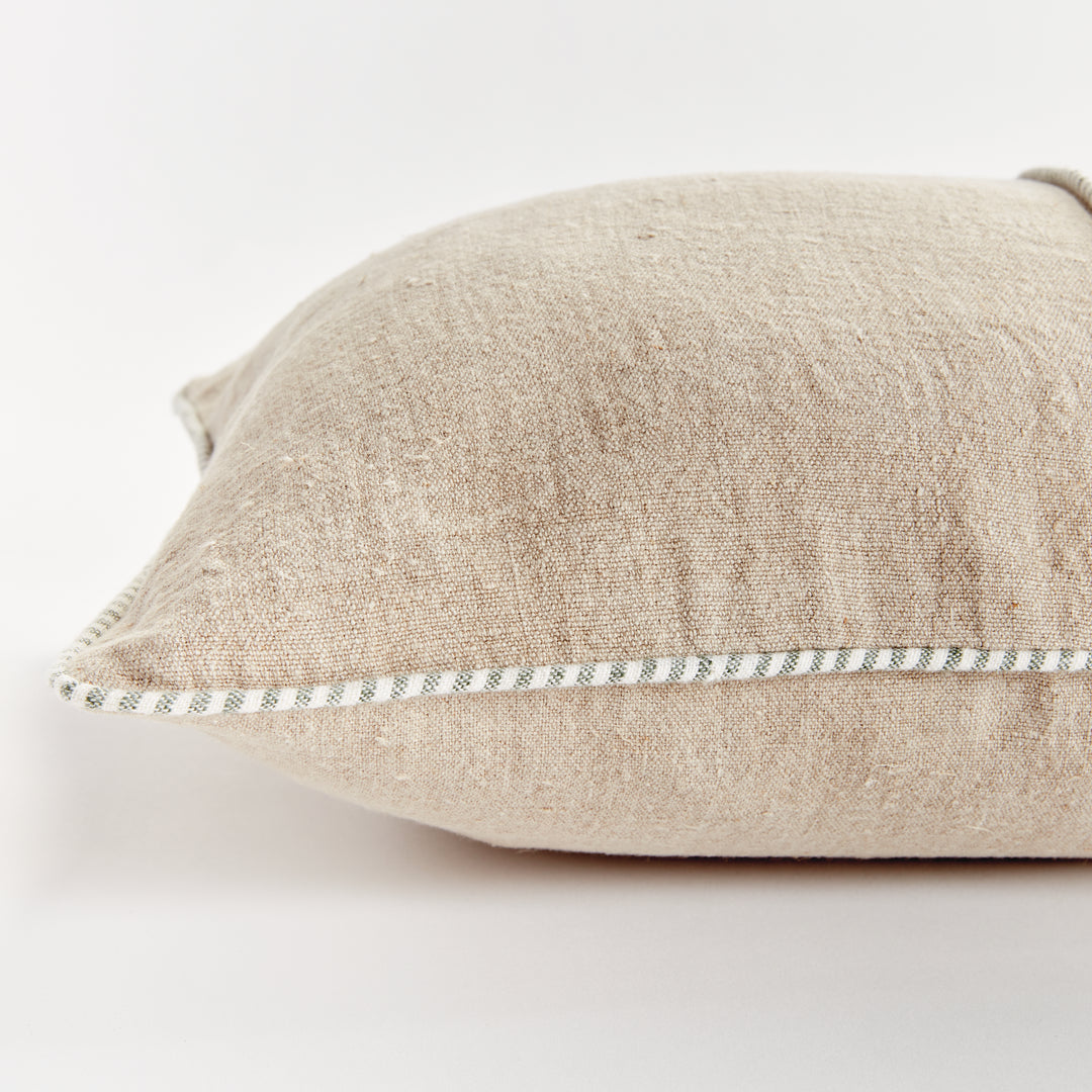 MATTEO LUMBAR PILLOW - Flax/Green