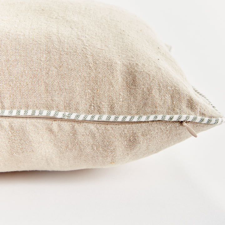 MATTEO LUMBAR PILLOW - Flax/Green