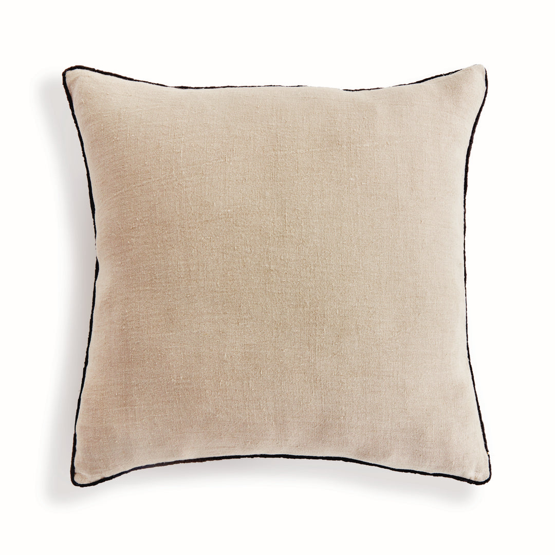 ELIAS PILLOW 24" - Flax/Black