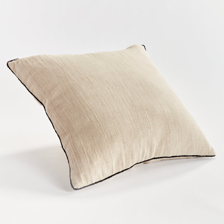 ELIAS PILLOW 24" - Flax/Black