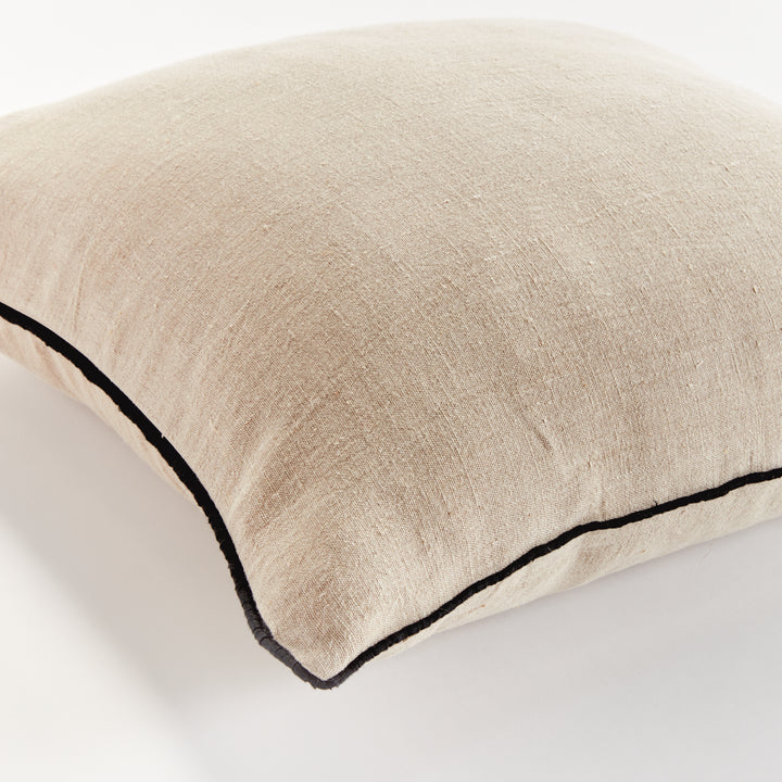ELIAS PILLOW 24" - Flax/Black