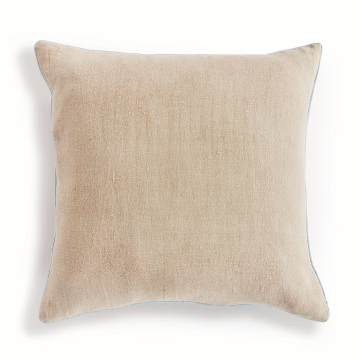 ELIAS PILLOW 24" - Flax/Blue