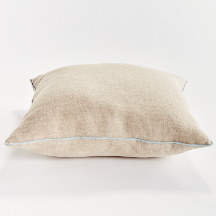 ELIAS PILLOW 24" - Flax/Blue