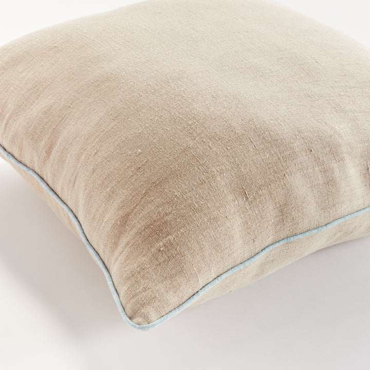 ELIAS PILLOW 24" - Flax/Blue