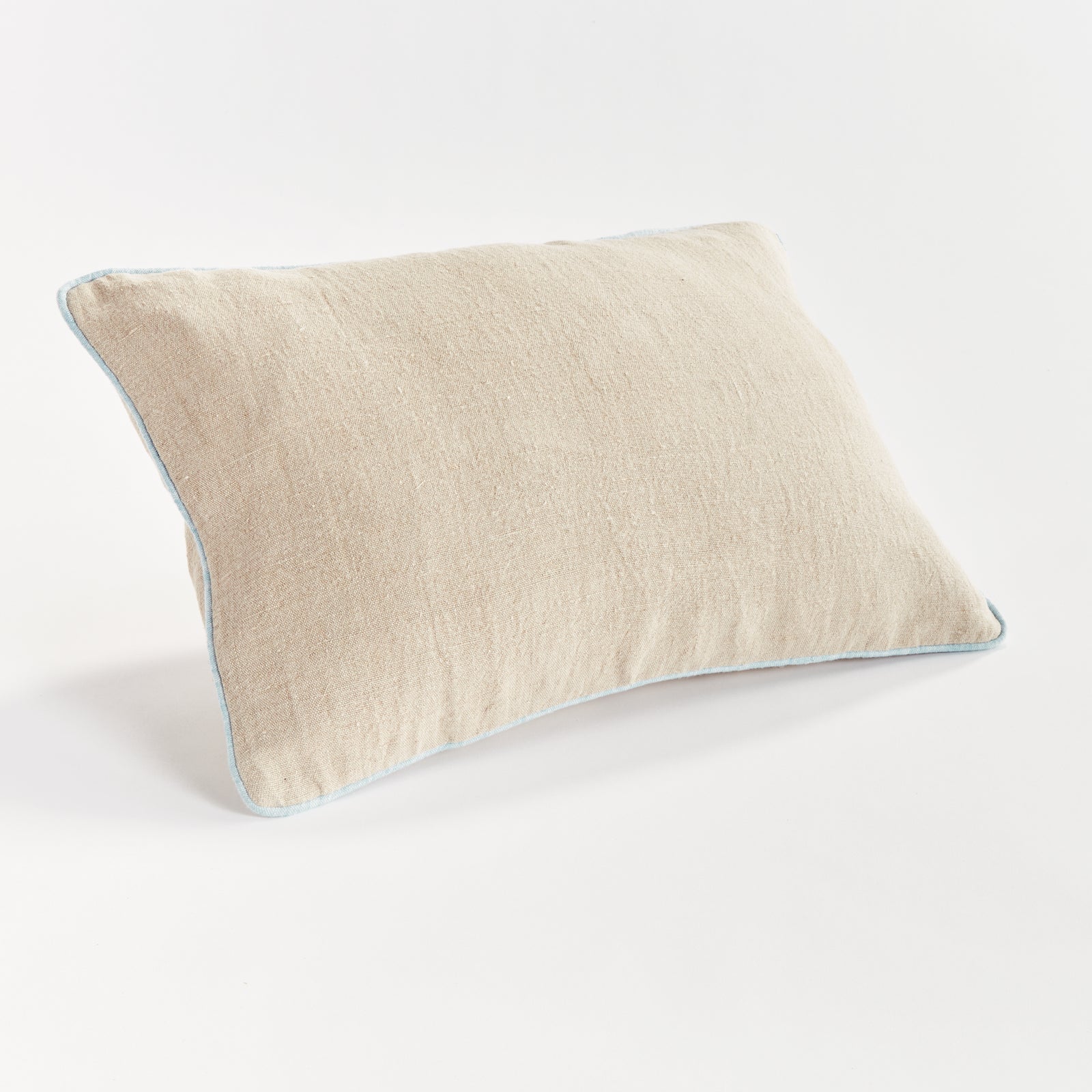 ELIAS LUMBAR PILLOW - Flax/Blue