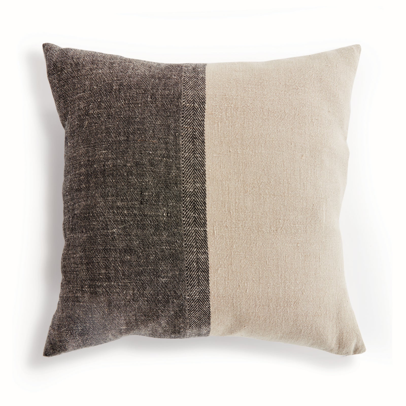 JULES PILLOW 24" - Black/Flax