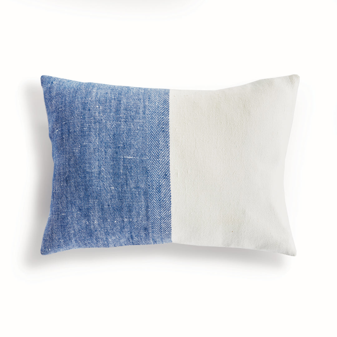 JULES LUMBAR PILLOW - Navy/Flax