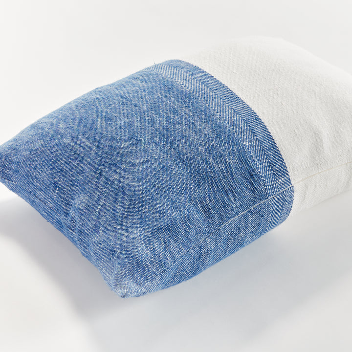 JULES LUMBAR PILLOW - Navy/Flax