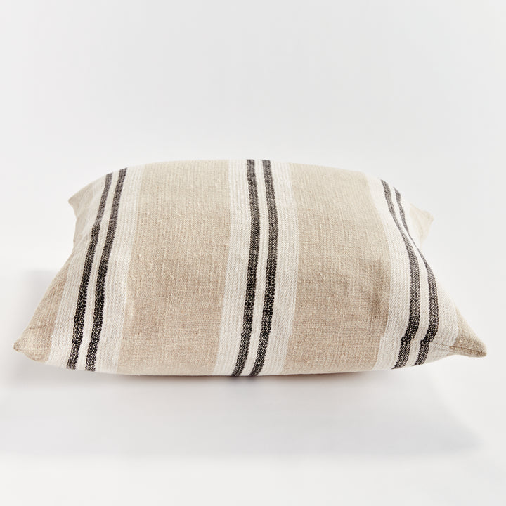 THEO PILLOW 24" - Flax/Charcoal