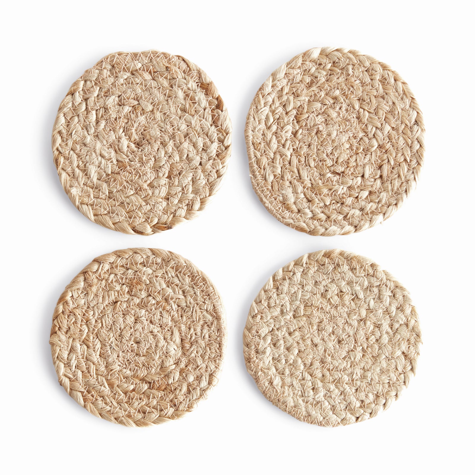 JUTE COASTERS, SET OF 4 - Natural
