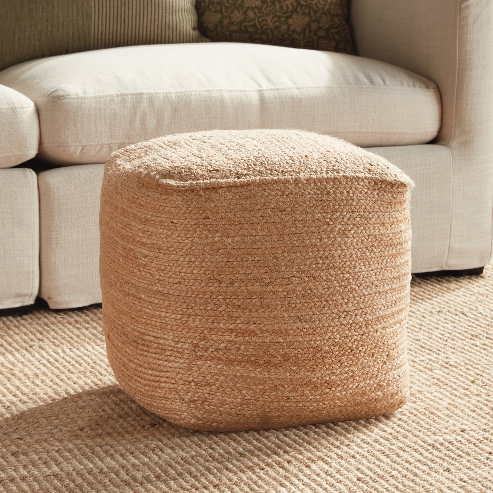 JUTE SQUARE POUF