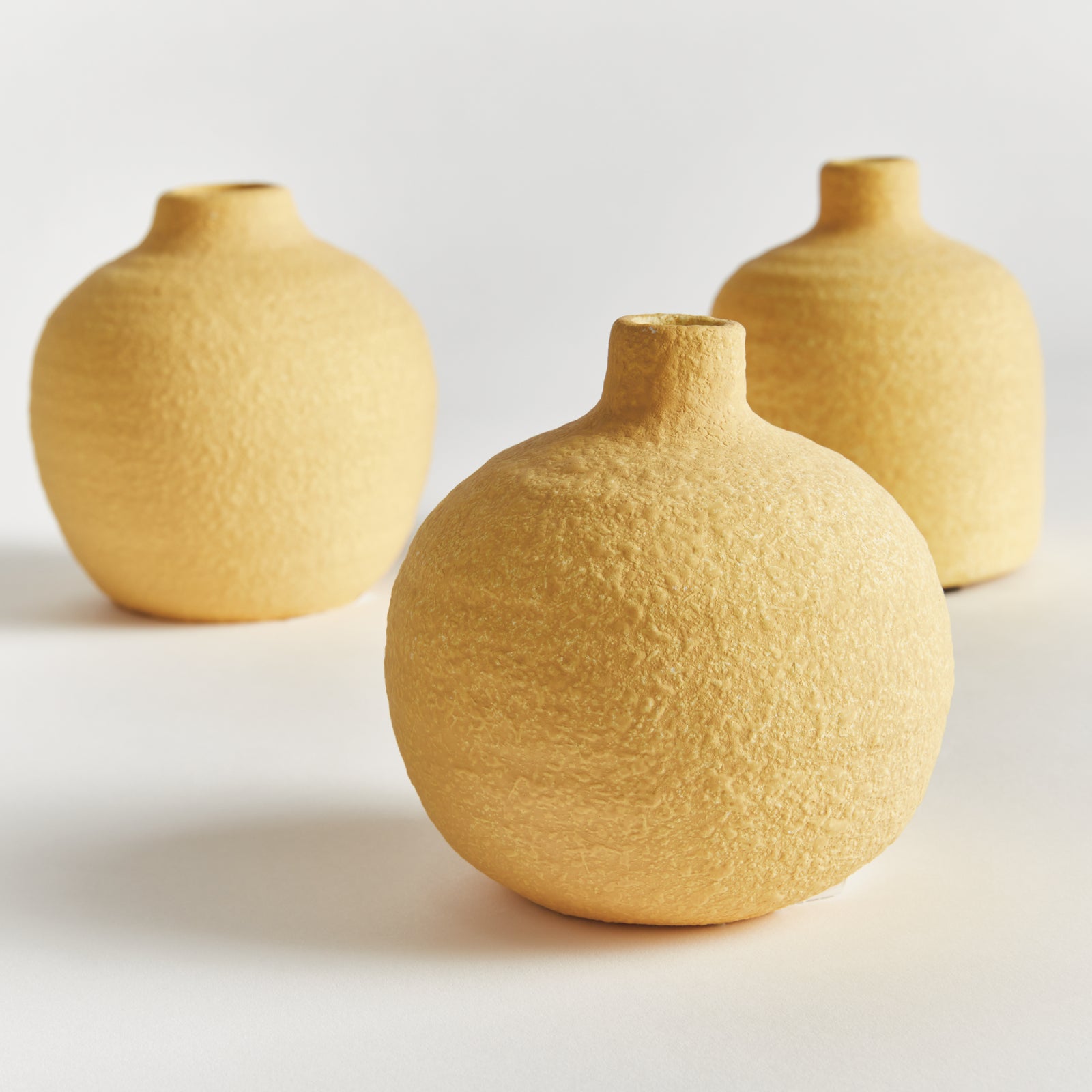 JORDAN BUD VASES, SET OF 3 - Mustard