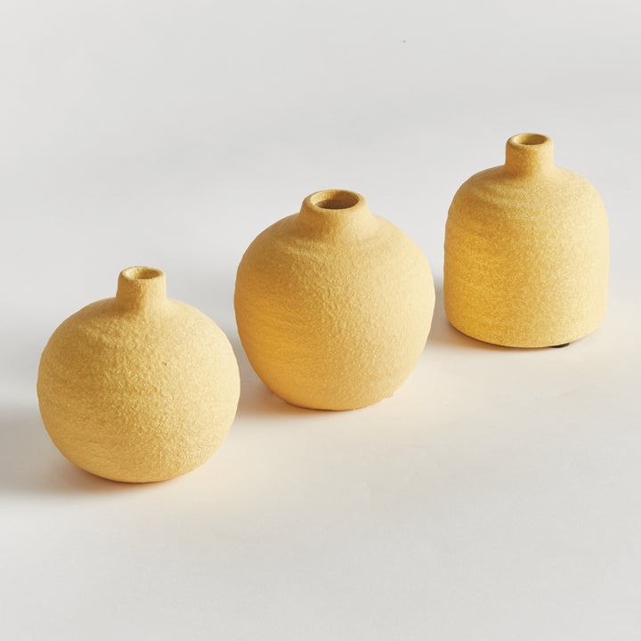 JORDAN BUD VASES, SET OF 3 - Mustard