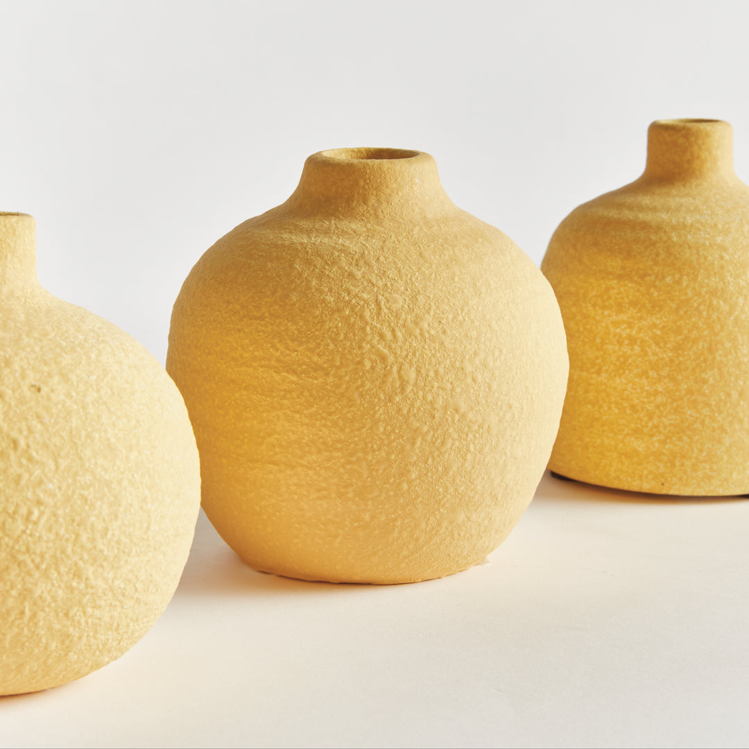 JORDAN BUD VASES, SET OF 3 - Mustard