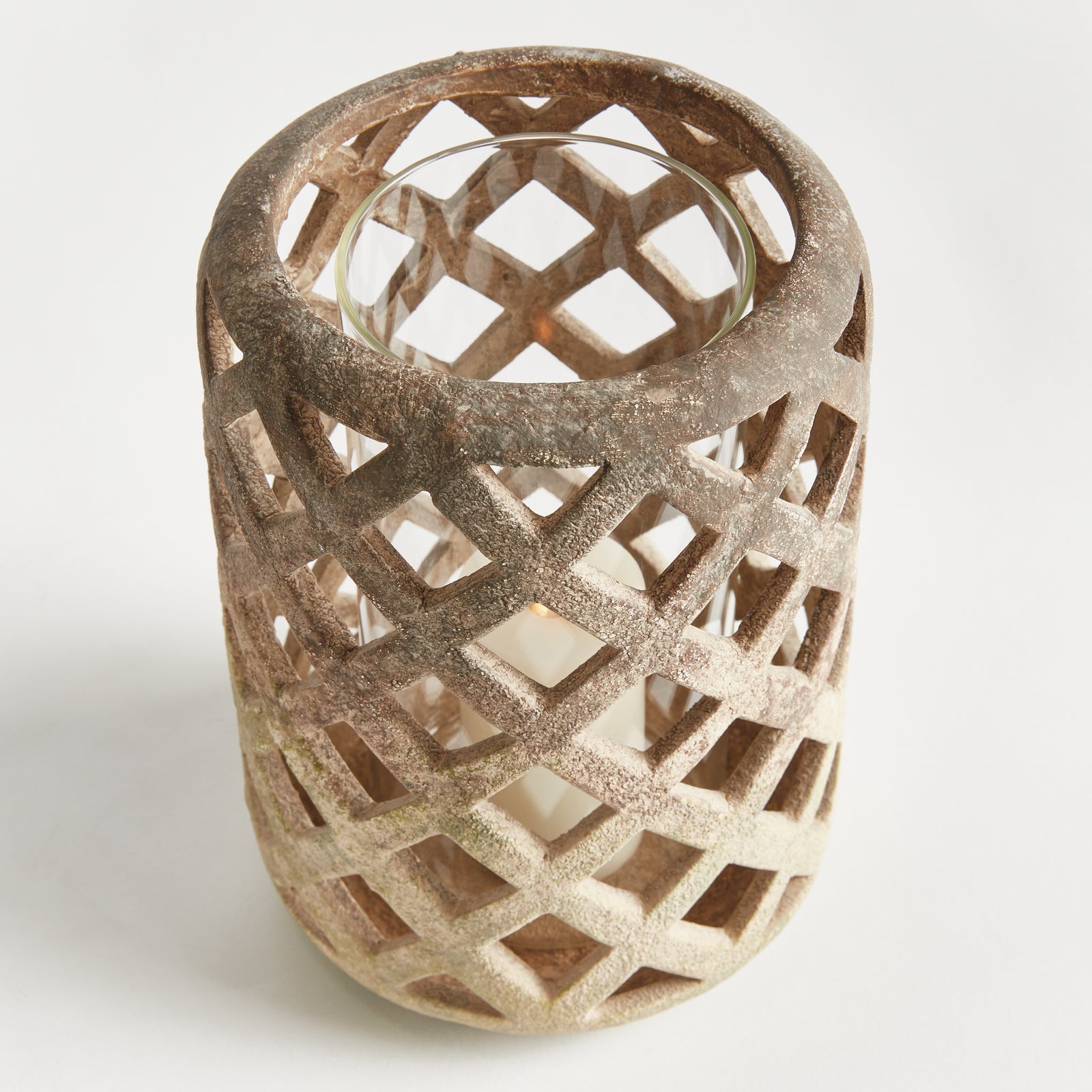 LUCCA HURRICANE LARGE - Moss Terracotta Finish