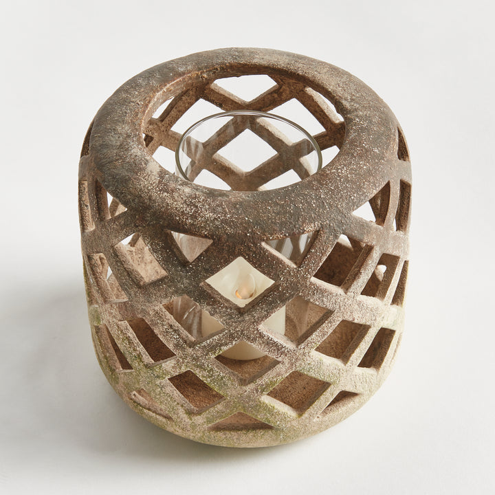 LUCCA HURRICANE SMALL - Moss Terracotta Finish