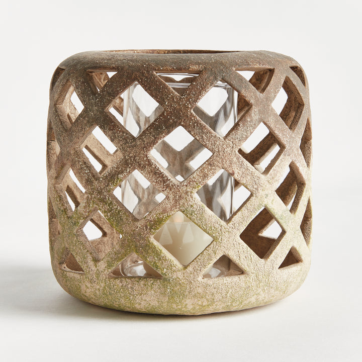 LUCCA HURRICANE SMALL - Moss Terracotta Finish