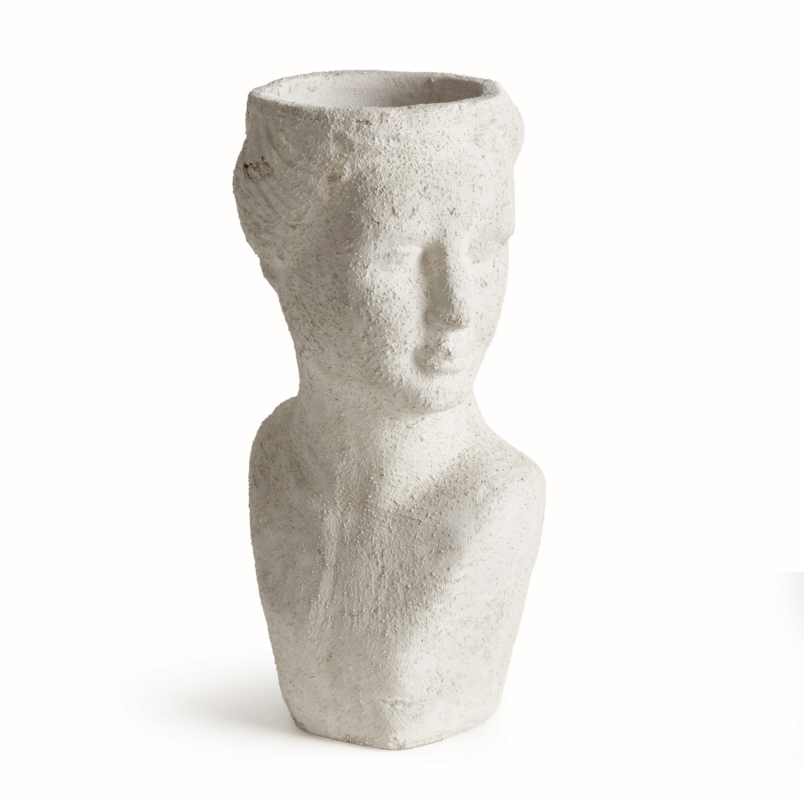 WEATHERED GARDEN FEMALE BUST PLANTER