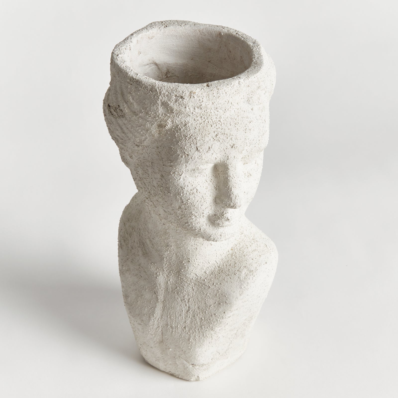 WEATHERED GARDEN FEMALE BUST PLANTER