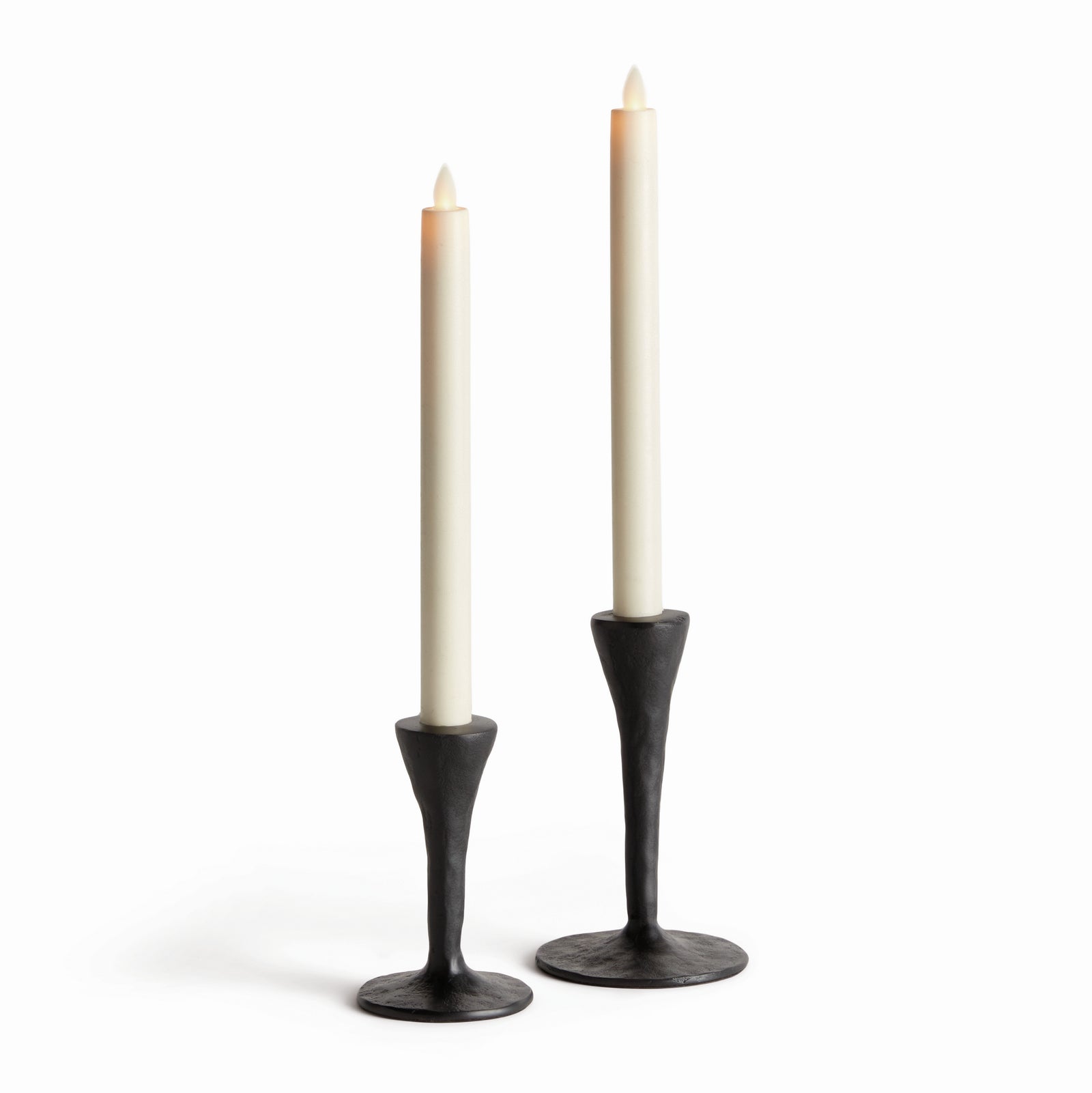 NOAH TAPER HOLDERS, SET OF 2 - Black