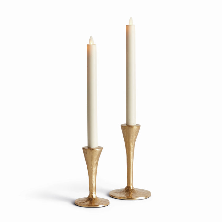NOAH TAPER HOLDERS, SET OF 2 - Gold