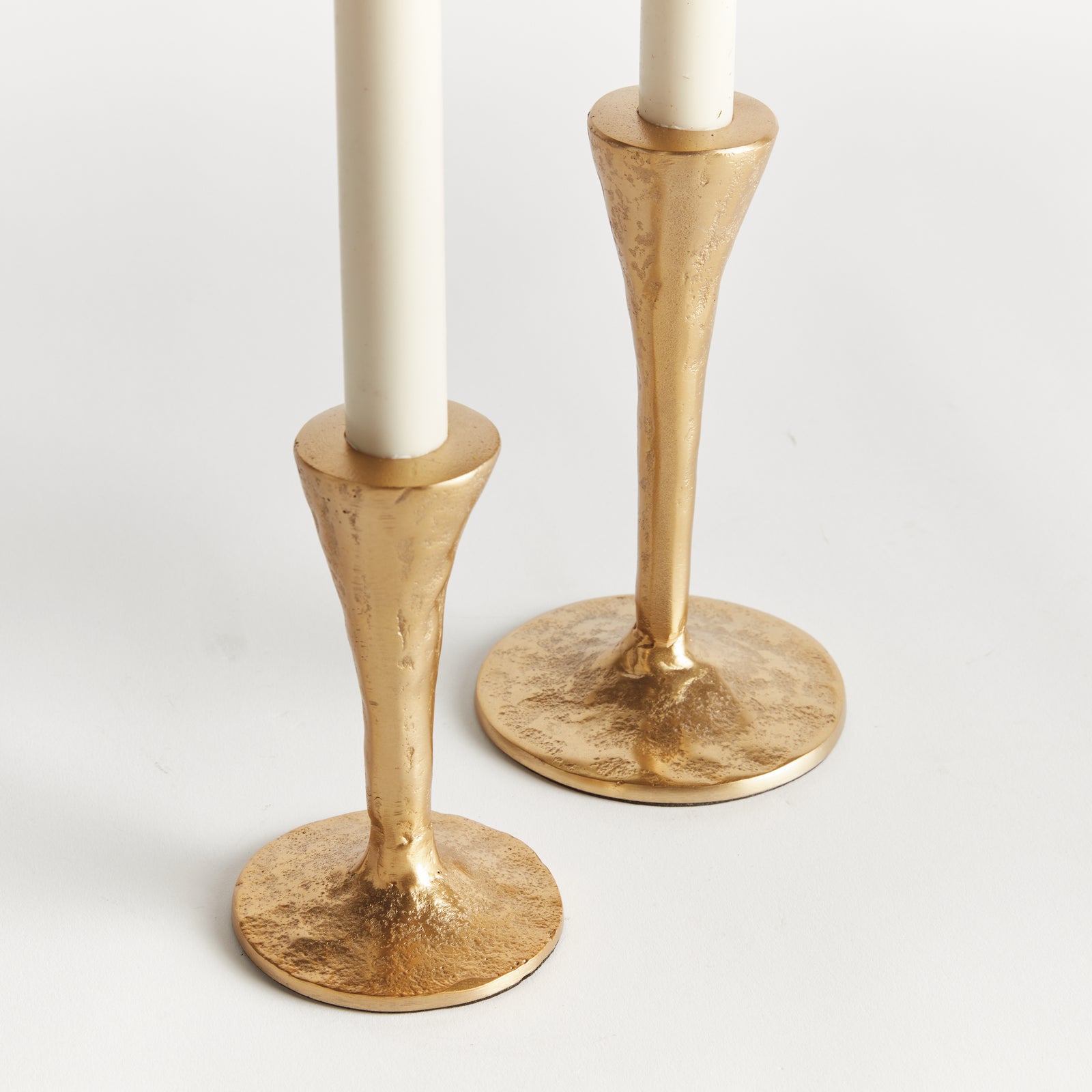 NOAH TAPER HOLDERS, SET OF 2 - Gold