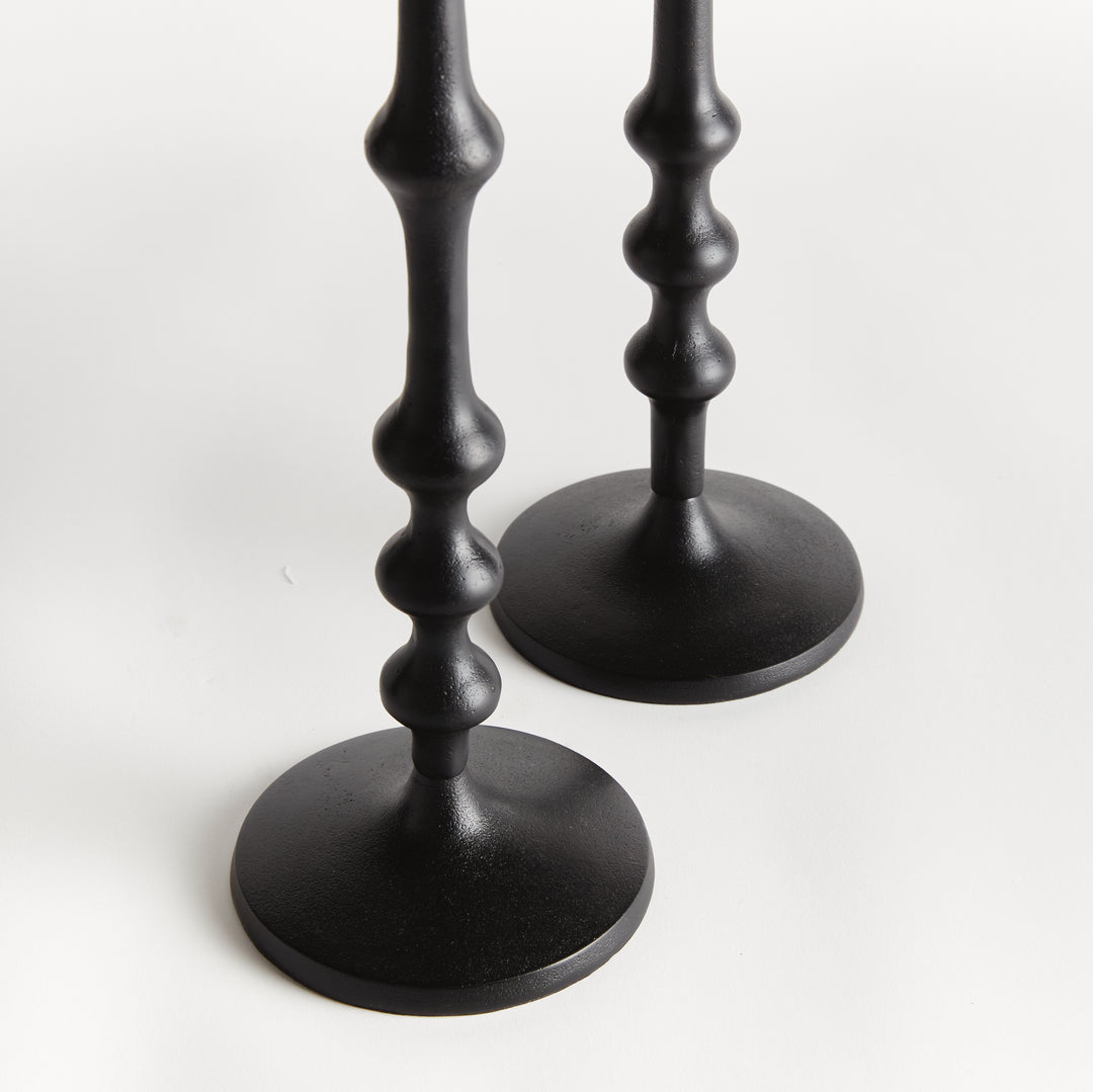 NICHOLAS TAPER HOLDERS, SET OF 2 - Black