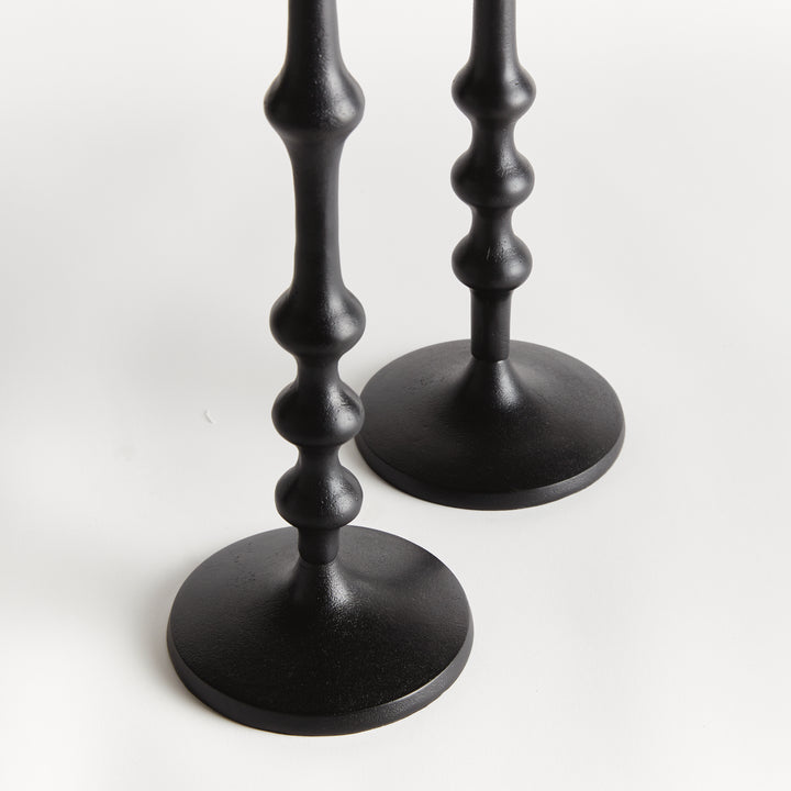 NICHOLAS TAPER HOLDERS, SET OF 2 - Black