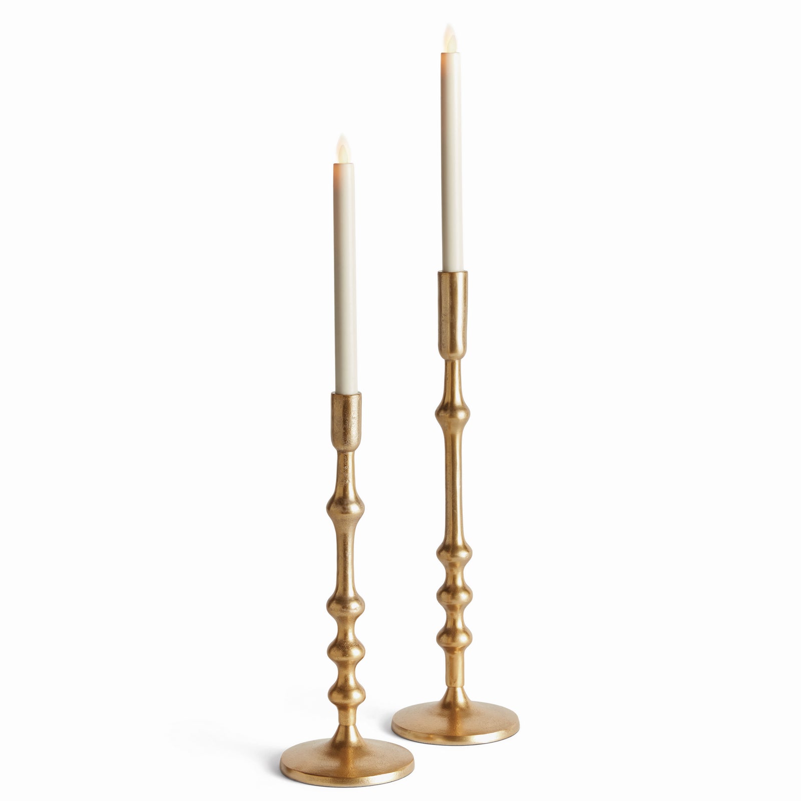 NICHOLAS TAPER HOLDERS, SET OF 2 - Gold