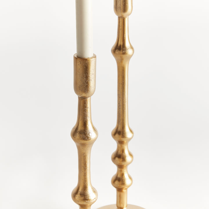 NICHOLAS TAPER HOLDERS, SET OF 2 - Gold