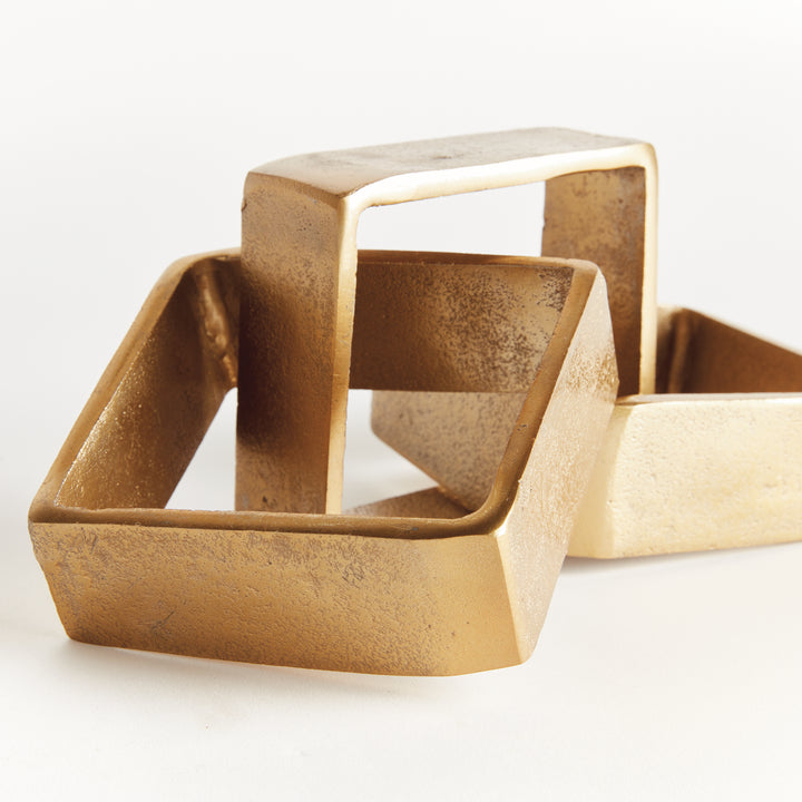 CORBIN SQUARE CHAIN SCULPTURE - Gold