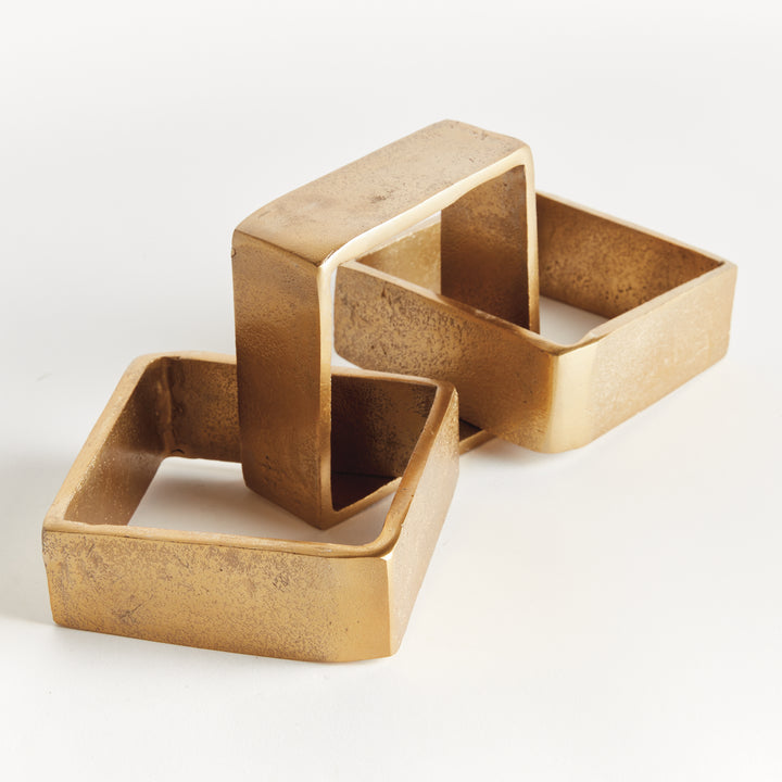 CORBIN SQUARE CHAIN SCULPTURE - Gold