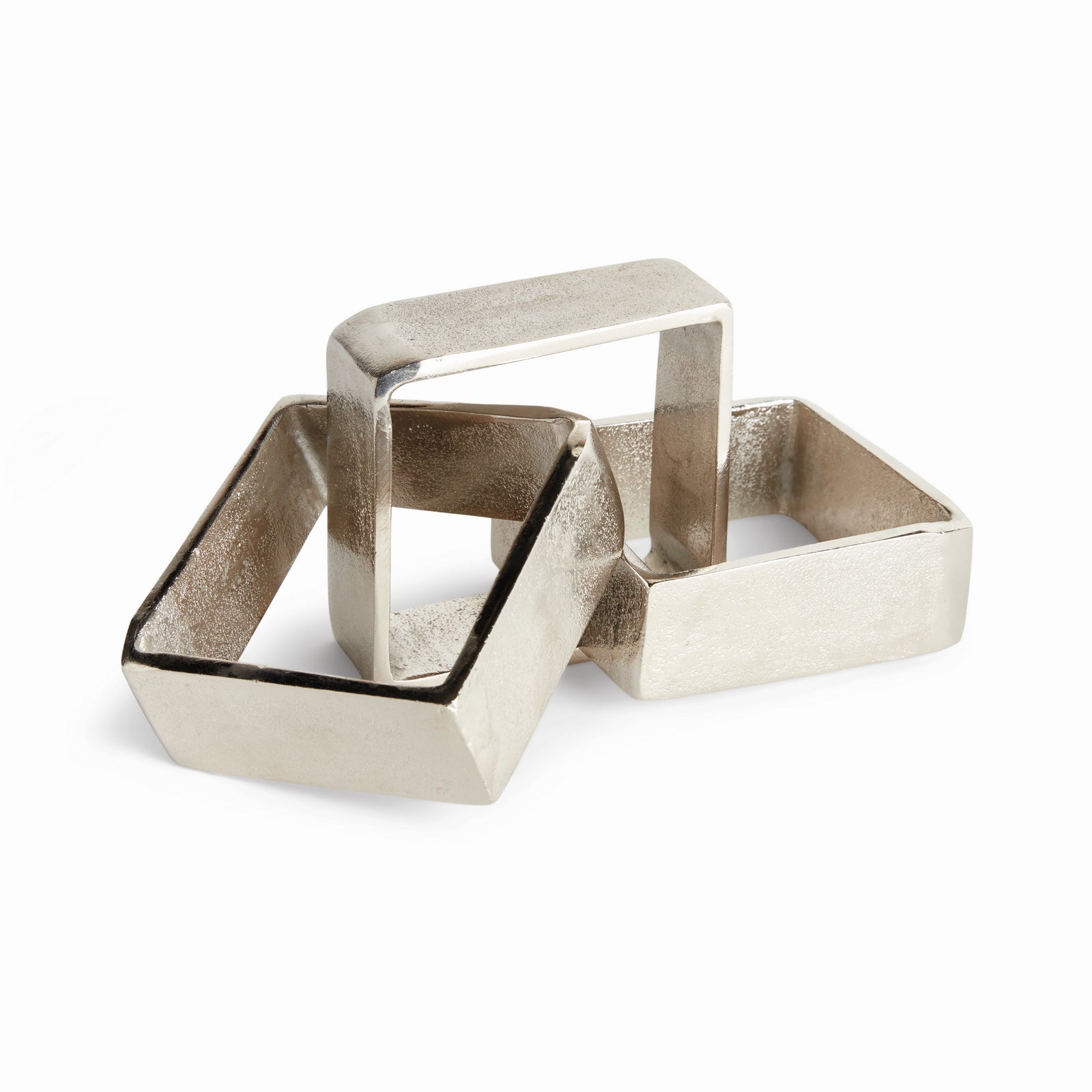 CORBIN SQUARE CHAIN SCULPTURE - Silver
