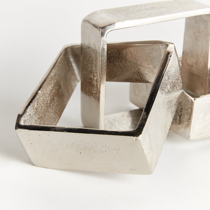 CORBIN SQUARE CHAIN SCULPTURE - Silver