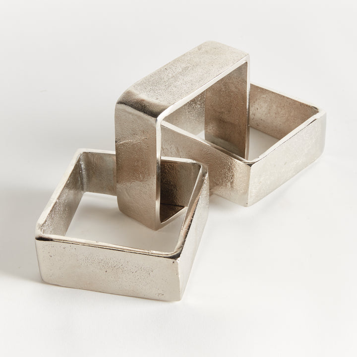 CORBIN SQUARE CHAIN SCULPTURE - Silver