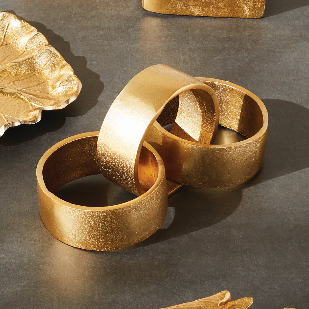 CORBIN ROUND CHAIN SCULPTURE - Gold
