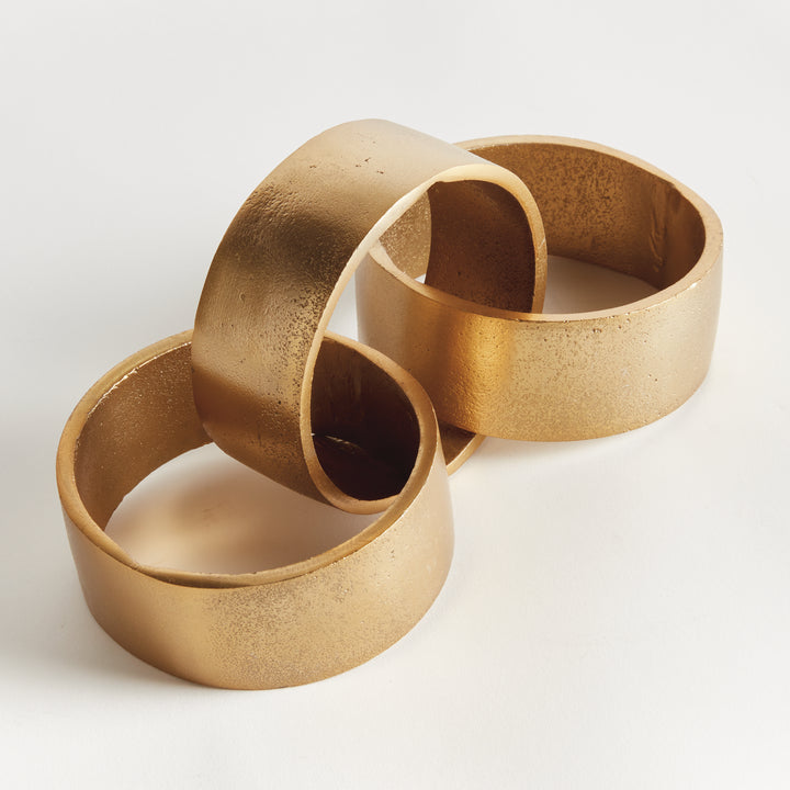 CORBIN ROUND CHAIN SCULPTURE - Gold