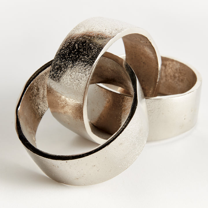 CORBIN ROUND CHAIN SCULPTURE - Silver
