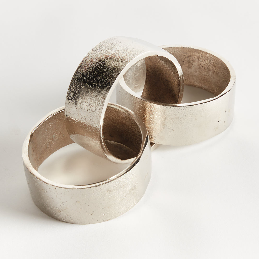 CORBIN ROUND CHAIN SCULPTURE - Silver