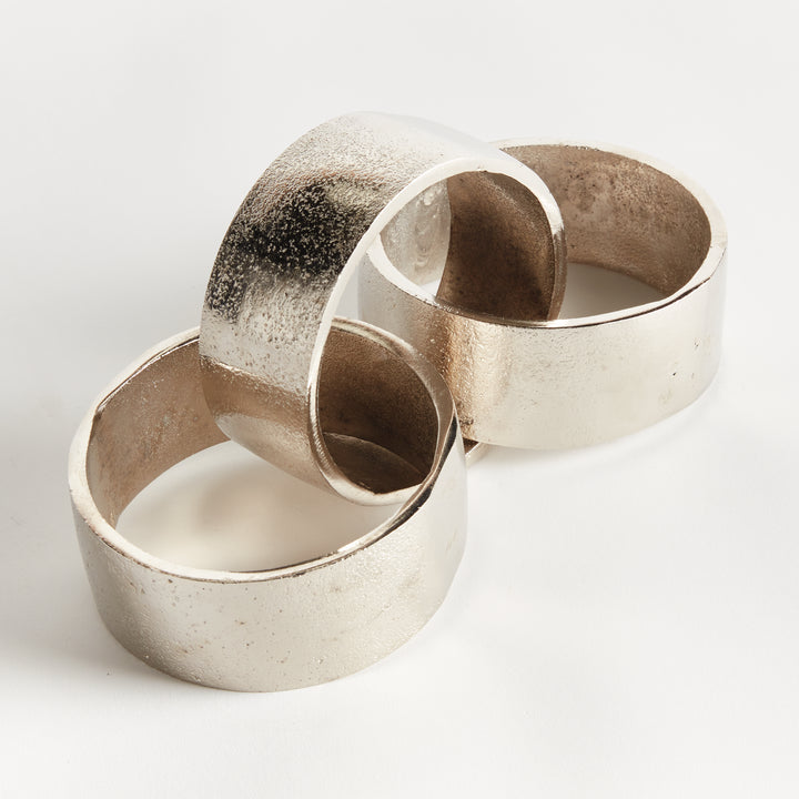 CORBIN ROUND CHAIN SCULPTURE - Silver