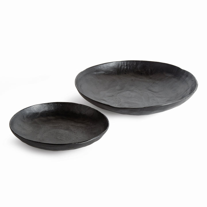 ASHWIN DECORATIVE BOWLS, SET OF 2 - Black