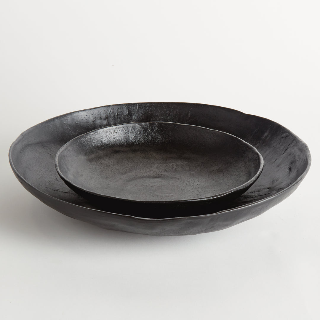 ASHWIN DECORATIVE BOWLS, SET OF 2 - Black