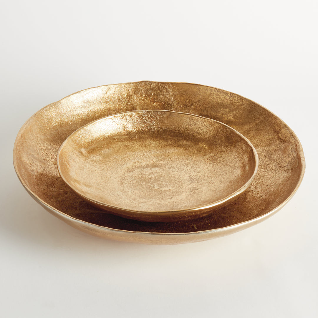 ASHWIN DECORATIVE BOWLS, SET OF 2 - Gold