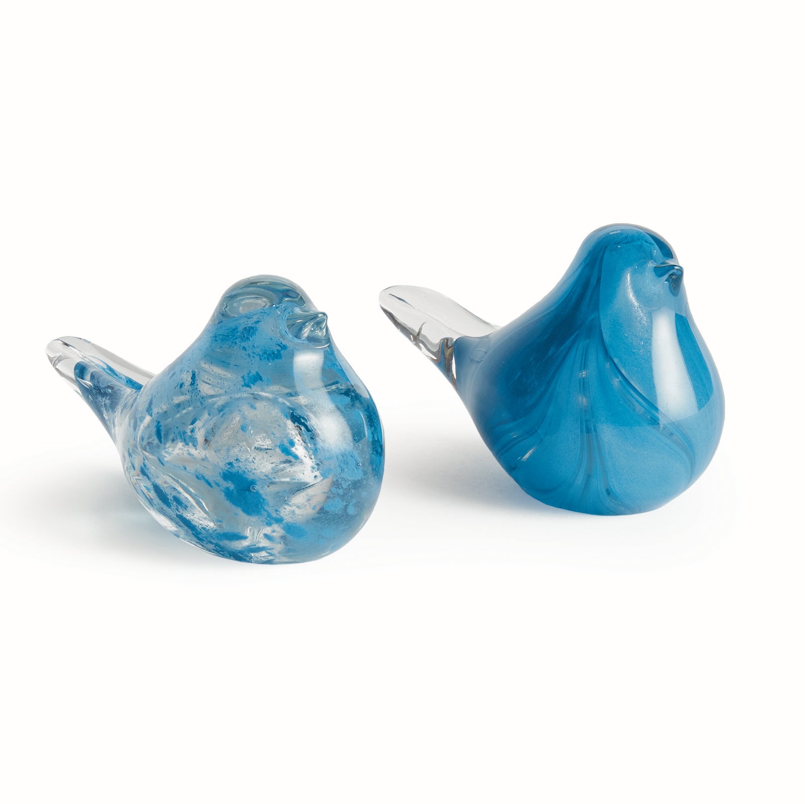 LITTLE FINCHES, SET OF 2 - Transparent Blue