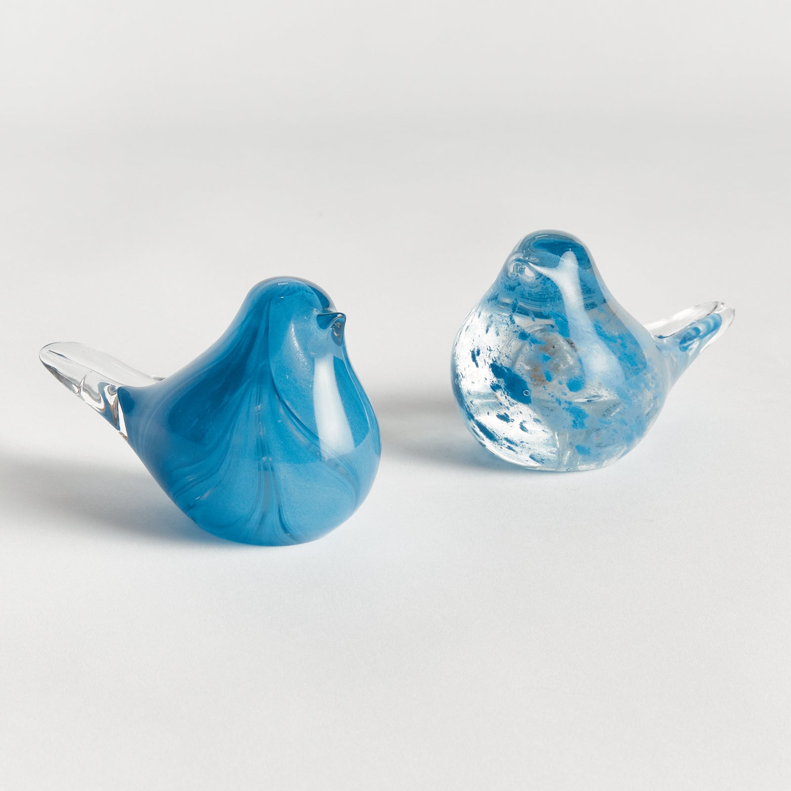 LITTLE FINCHES, SET OF 2 - Transparent Blue